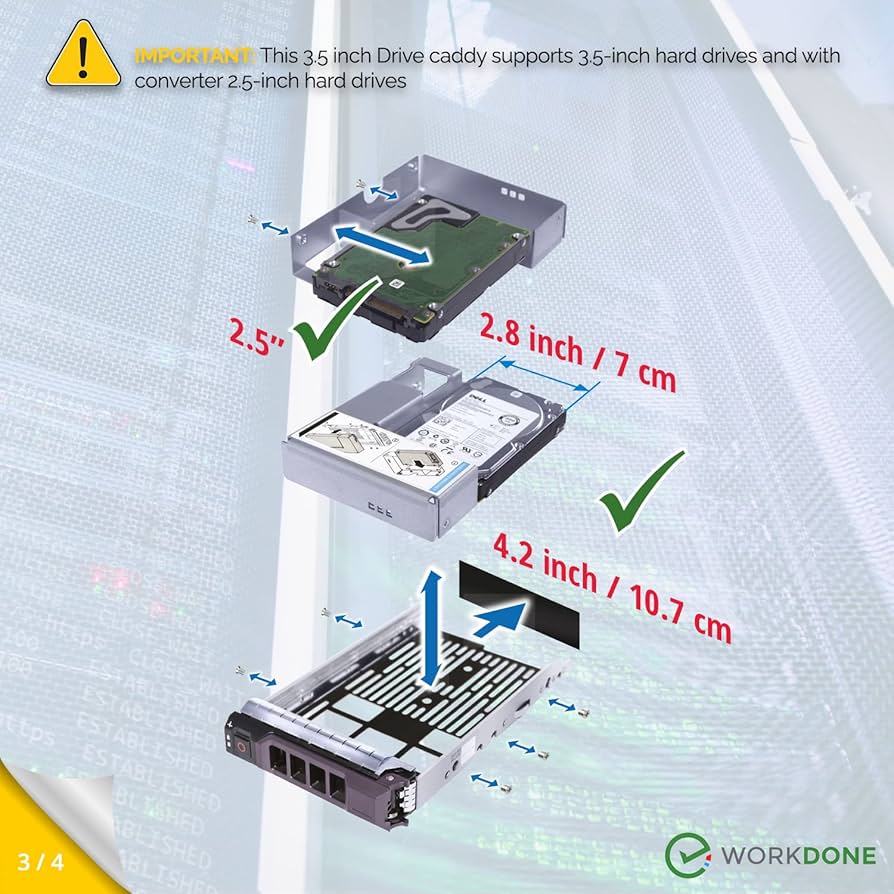 Amazon.co.jp: WORKDONE 6パック - 3.5インチHDDキャディ 2.5